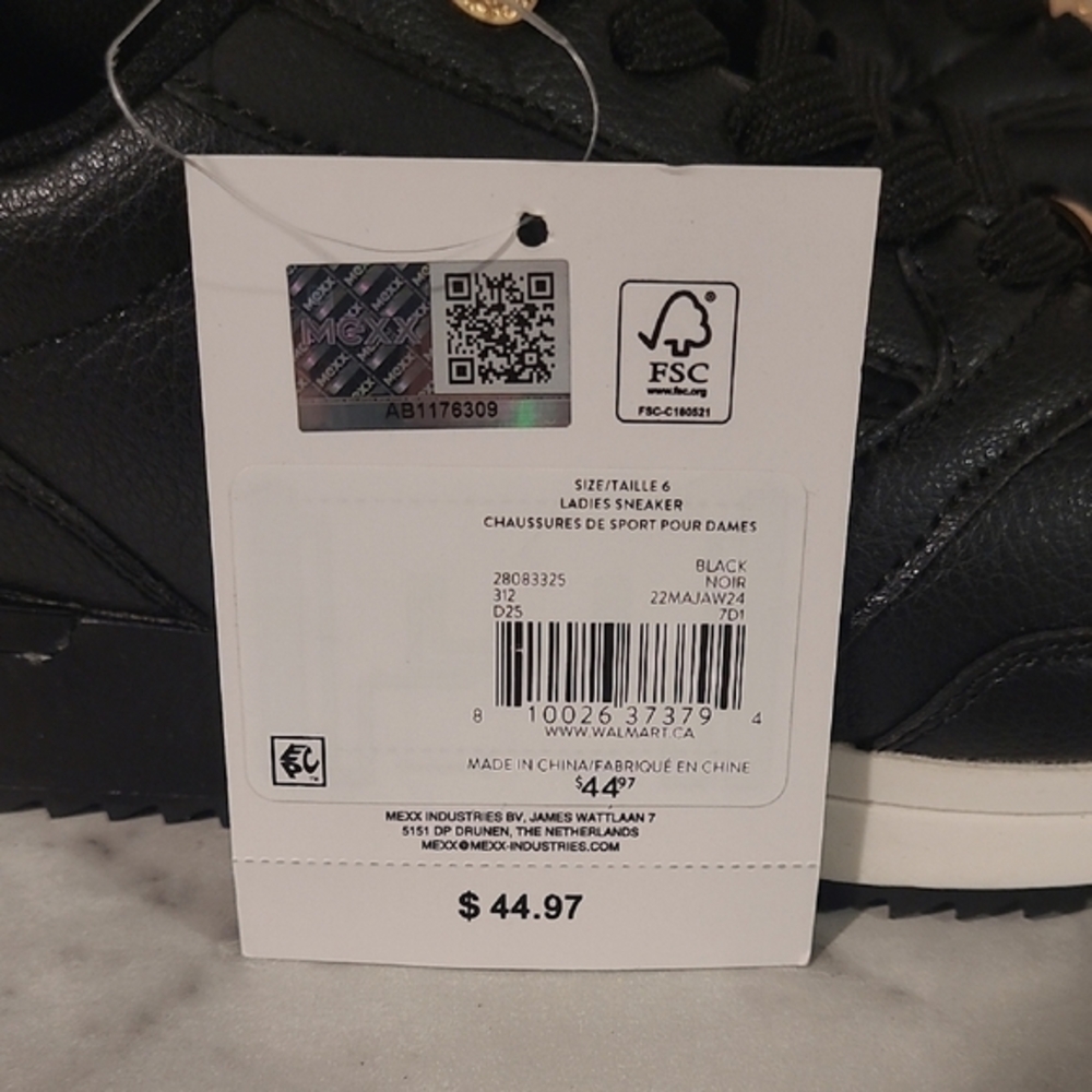 Mexx Black Sneakers with Gold Accents - Picture 6 of 6
